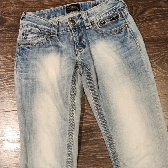 ❤️ REROCK FOR EXPRESS Y2K BARELY BOOT BOOTCUT JEANS, 00S (24 SHORT) - Picture 3 of 9